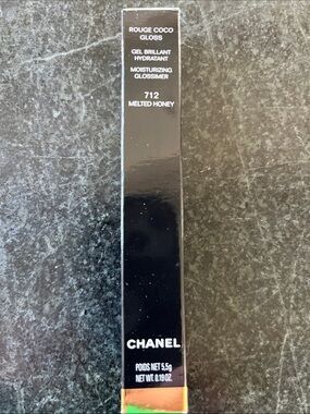 New CHANEL Rouge Coco Gloss 712 Melted Honey  Moisturizing Glossimer